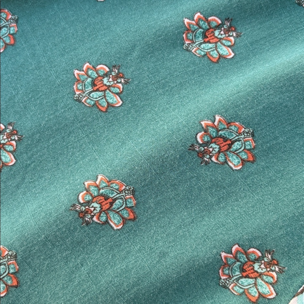 Knox Rose Green Boho Floral Tunic Top - Picture 5 of 7
